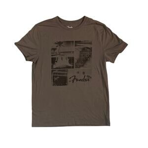 Fender Graphic T-Shirt Medium – Guitar Amp Palm Trees Music Tee 2022